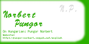 norbert pungor business card
